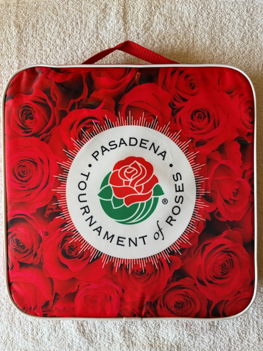 Pasadena Tournament of Roses Seat Cushion Rose Print